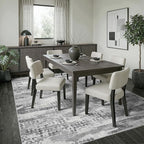 DCX Abstract Area Rug 5x7, Washable Gray Modern Rug - Image 4