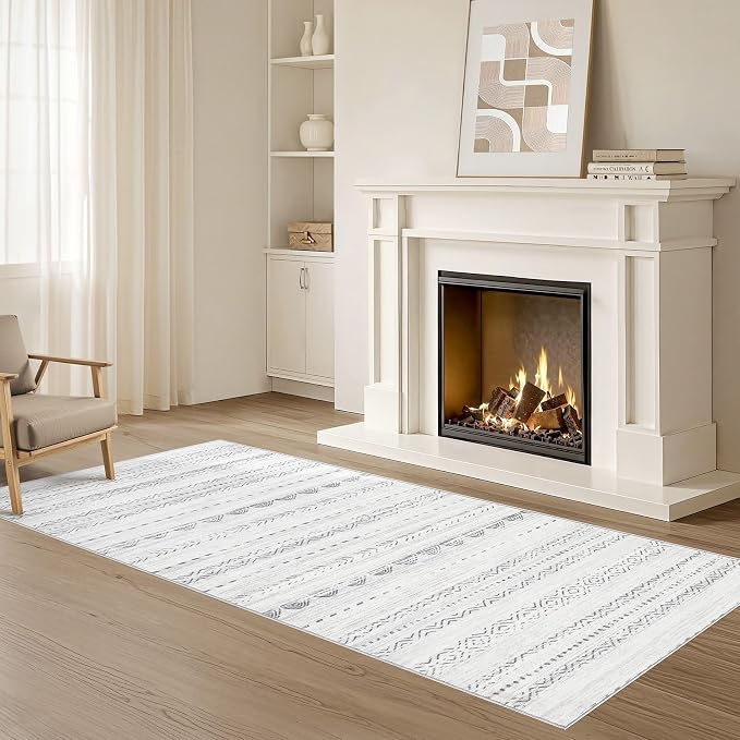 Nakagishi Runner Rug Kitchen Washable Rugs: 3x8 Non-Slip Boho Soft Modern Stain - Image 8