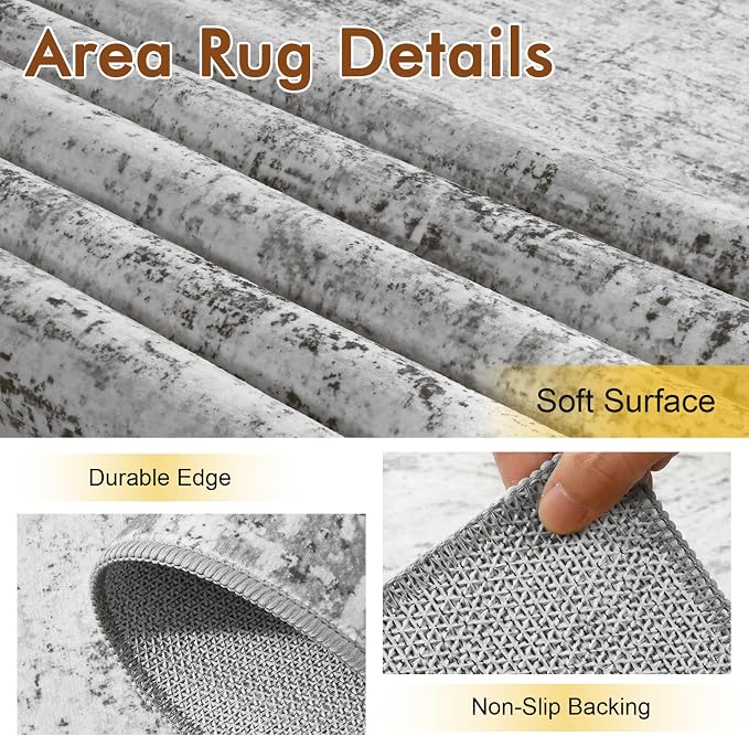6x9 Ft Large Area Rugs for Living Room, Soft Non-Slip Washable Rugs Modern - Image 6