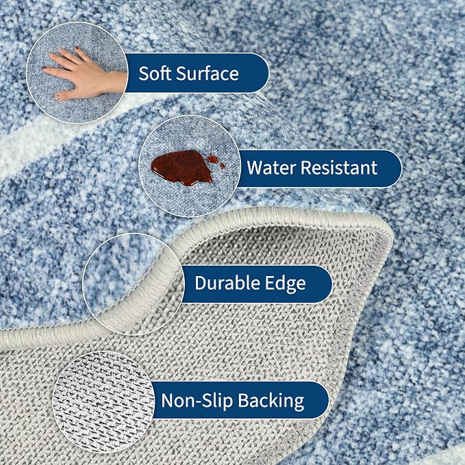 GarveeHome Scalloped 3x5 Washable Rug - Image 2