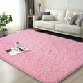 Mugorn Pink Fluffy Soft Rugs for Girls Bedroom, 3x5 Ft Small Shaggy Area Rugs by MUGORN