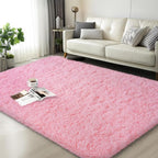 Mugorn Pink Fluffy Soft Rugs for Girls Bedroom, 3x5 Ft Small Shaggy Area Rugs by MUGORN