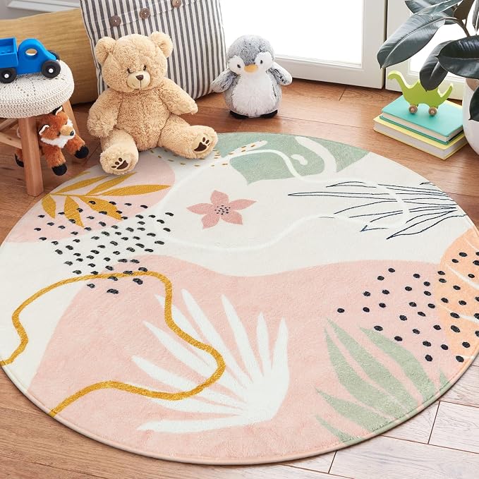 Lahome Pink Round Rug 7Ft - Image 2