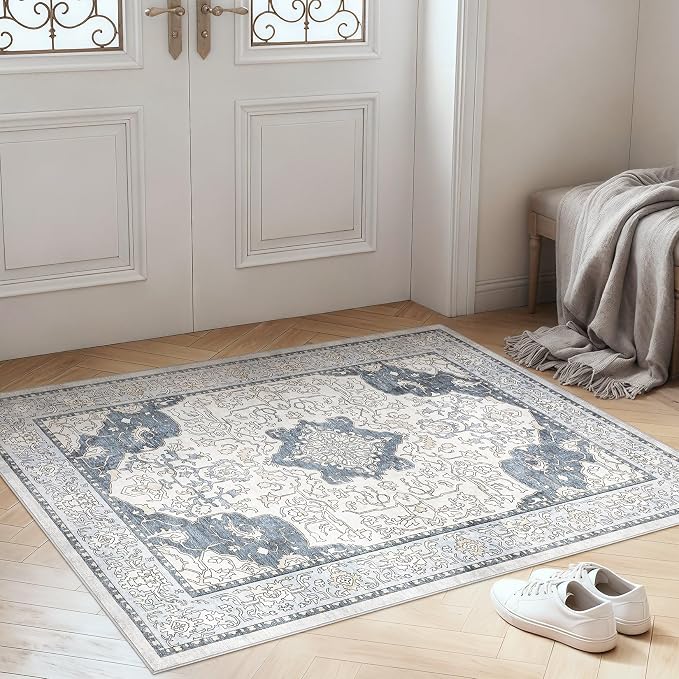 cotiled 3x5 Area Rug Machine Washable Vintage Carpet by COTILED