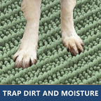 Smiry Dog Door Mat for Muddy Paws 36x24, Absorbent Dirt Trapper, Non-Slip - Image 4
