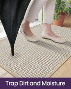 DEXI Ultra Thin Door Mat Indoor Entrance 36x56, Non Slip Rubber Backed Entryway - Image 5