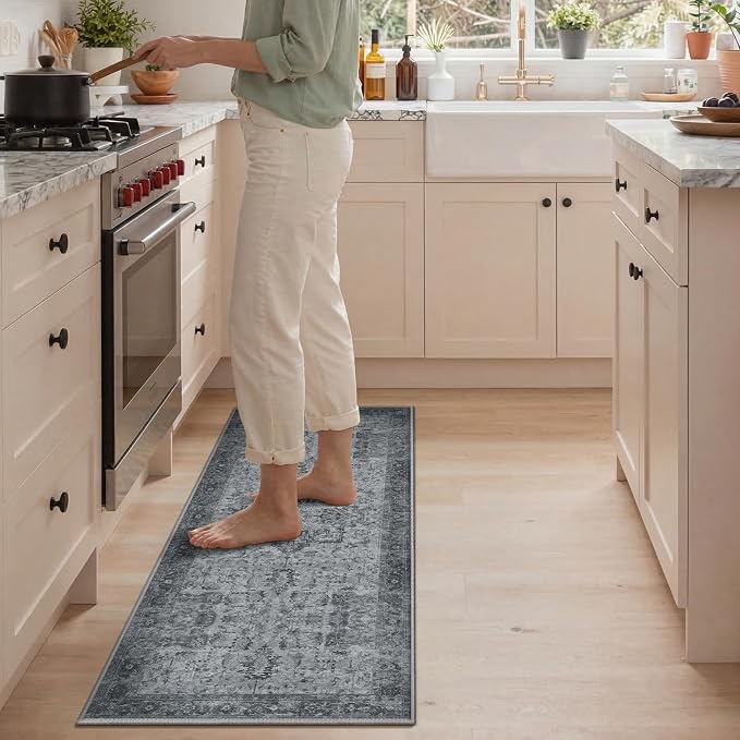 GENIMO Kitchen Rugs Non Slip Washable, 2’x5’ Kitchen Mats by GENIMO