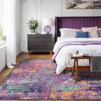 RELEANY Washable Area Rugs 6'x9' Non-Slip Modern Abstract Soft - Image 3
