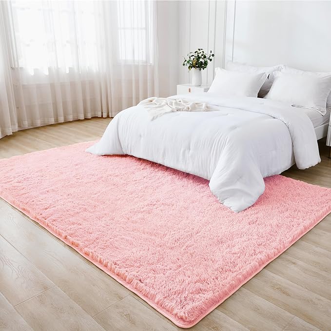 Litanika 4x6 Shag Area Rug for Living Room Bedroom, Non-Shedding Modern Indoor - Image 3