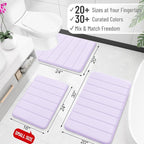 OLANLY Memory Foam Toilet Rugs U Shaped 24x20, Super Soft Absorbent Contour - Image 2