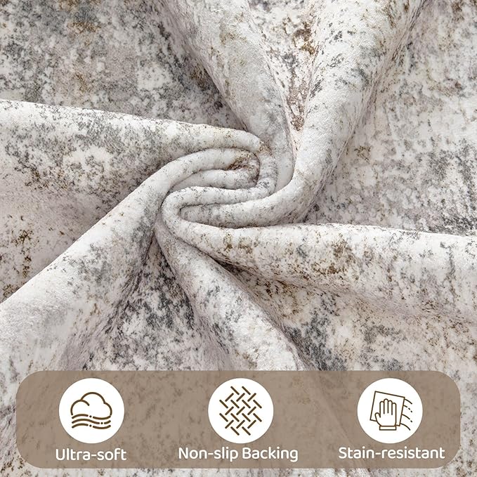 UERMEI 9x13 Area Rug Living Room Rugs Thickened - Image 7
