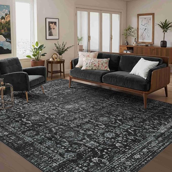 Rugxara 5x7 Area Rugs for Living Room Bedroom, Washable Rug, Non Slip & Low by Rugxara