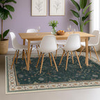 Hazo Haus Vintage Dark Green 6x8 Dining Room Rugs - Image 4