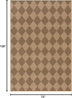 Lahome Colette Checkered Easy Jute 6x9 Rug, Large Rugs - Image 2