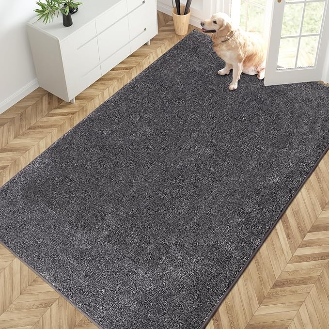 PURRUGS Easy Care Area Rug 4.5ft x 7ft, Non-Slip Washable Entryway Rug by PURRUGS