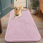 Smiry Dog Door Mat for Muddy Paws 48x30, Absorbent Dirt Trapper, Non-Slip by Smiry