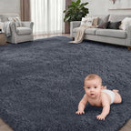 Fluffy Area Rugs 9x12 Living Room Bedroom: Ultra Soft Shag Rug Upgrade Non-Slip - Image 2