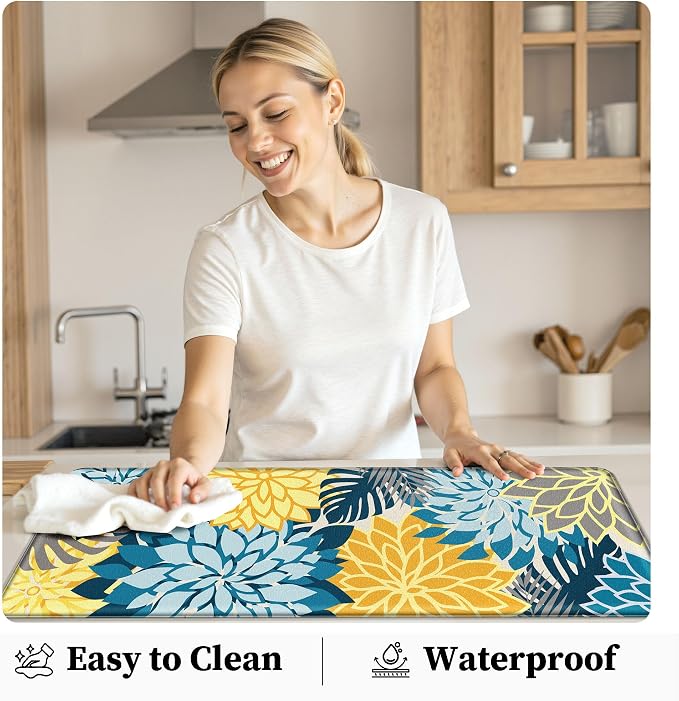 Arenarug Kitchen Mats for Floor 2PCS Cushioned Anti Fatigue Kitchen Mats - Image 5