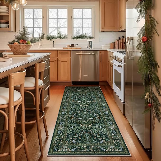 Washable Runners for Hallways Kitchen Rugs: 2'6"x8' Runner Rug Stain Resistant - Image 2