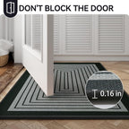 Front Door Mat 24''x35'', Absorbent Dirt Resist Washable Non Slip Low-Profile - Image 7