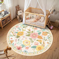 RELEANY Floral 6ft Area Rugs Washable Print Boho Cute Carpet Non Slip Flower by RELEANY