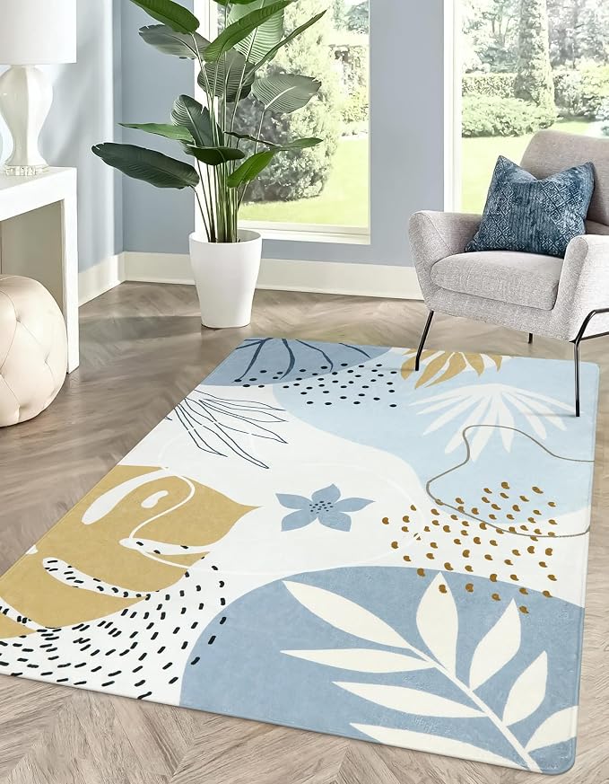 Lahome Boho Washable Blue Rug - Image 5