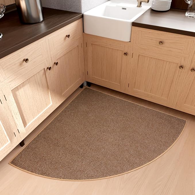 SUMLANS Fan Shaped Kitchen Mat 1 PCS, Cushioned Non Slip Rugs by SUMLANS