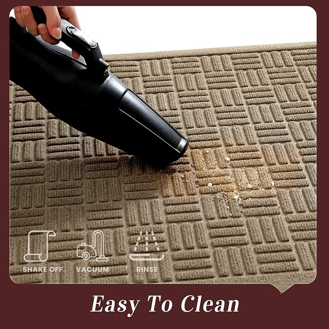 Mibao Front Door Mat Indoor Outdoor Entrance, Dirt Trapping Waterproof - Image 4
