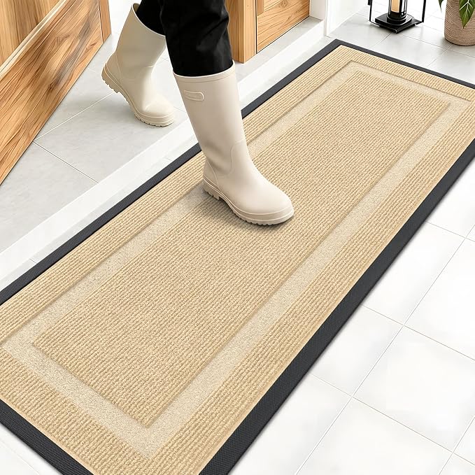 OLANLY Front Door Mat Indoor Outdoor Entrance, Waterproof All-Season, by OLANLY