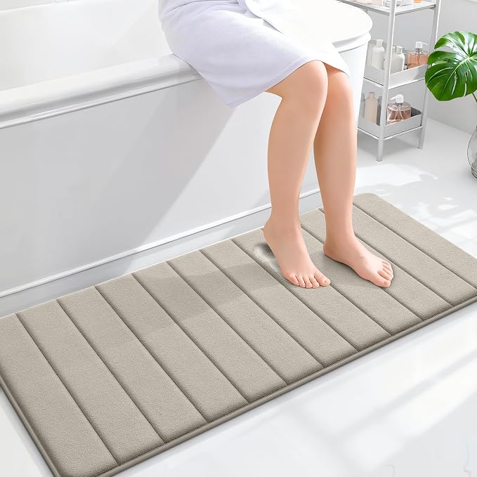 OLANLY Memory Foam Long Bathroom Rugs Runner 47x20, Super Soft Absorbent Bath by OLANLY
