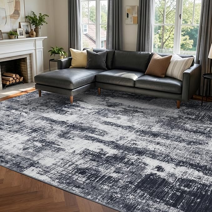 8x10 Ft Large Area Rugs for Living Room, Soft Non-Slip Washable Rugs Modern by Cuzwlovita