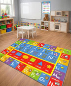 KC Cubs: Educational Rug: ABC Alphabet, Numbers & Shapes by KCCubsKidsHomeandFurnishing