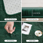 Litanika 9x12 Shag Area Rug for Living Room Bedroom, Emerald Dark Green High - Image 5