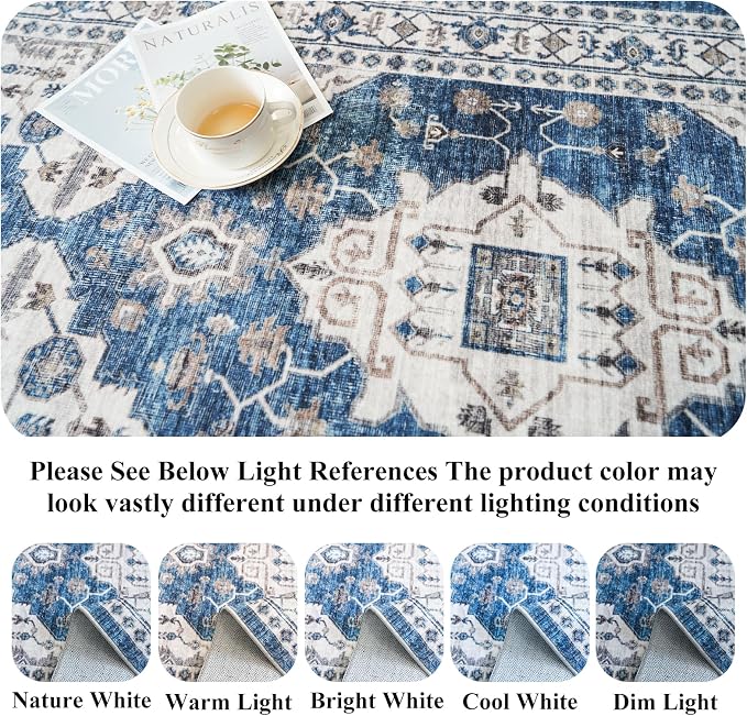 2x5 Washable Hallway Runner Rug: Indoor Farmhouse Entryway Kitchen Rugs - Image 3