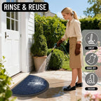 OLANLY Half Circle Door Mat Outside Entrance 29.5x17, Heavy Duty Sturdy Natural - Image 7
