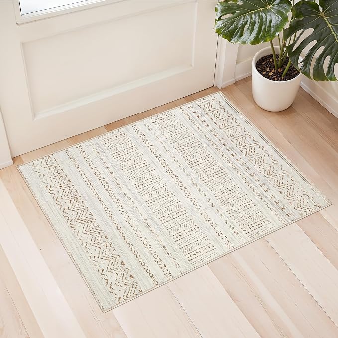 cotiled Washable 2x3 Entryway Rug: Washable Boho Rugs by COTILED