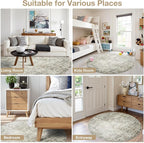 Round Rug 8ft Circle Rug Washable: Carpet Circular Area Rug - Image 8