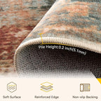 RELEANY Washable Area Rugs 8ft Non-Slip Modern Abstract Soft - Image 4