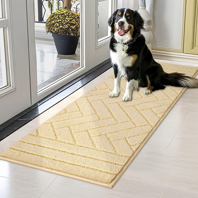 hicorfe Indoor Doormat, Front Back Door Mat Rubber Backing Non Slip Door Mats by Hicorfe