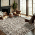 CHAMPLANT Washable Area Rug 9'x12' Retro Boho Design Non-Shedding Easy Care by CHAMPLANT