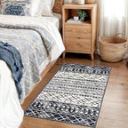 KUTA Moroccan Area Rugs 2x3, Ultra Soft Print Vintage Geometric Low-Pile Floor - Image 5