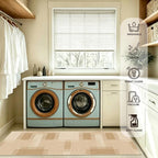 Faux Linen Washable Runner Rug: Water Absorbent Surface Non-Slip Rubber Bottom - Image 6