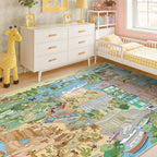 Large Kids Area Rug 6x9 – Interactive North America Map Carpet - Image 3
