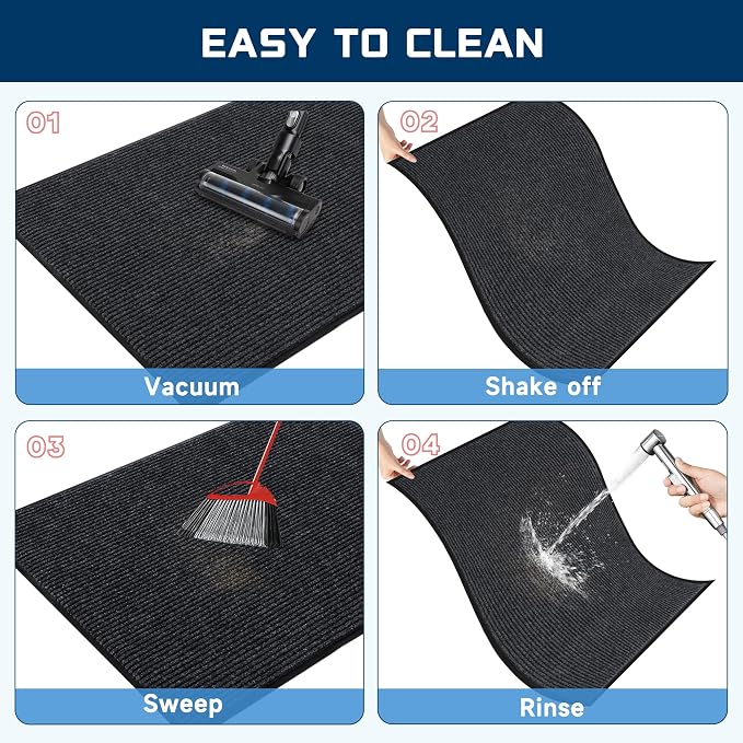 8'x4' Front Door Mat, Extra Large Indoor Outdoor Doormat, Heavy Duty Commercial - Image 4