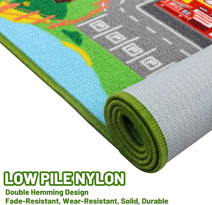 Kids Carpet Playmat Rug 59"x39.4", Car Rug - Image 4