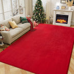 Amearea Modern Area Rugs for Bedroom Living Room, 4x6 Feet Red Thickened Memory by AmeareaDirect