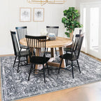 KILOCOCO Area Rug 5x7 Living Room Rug Washable Printed Vintage Floral Non Slip - Image 3
