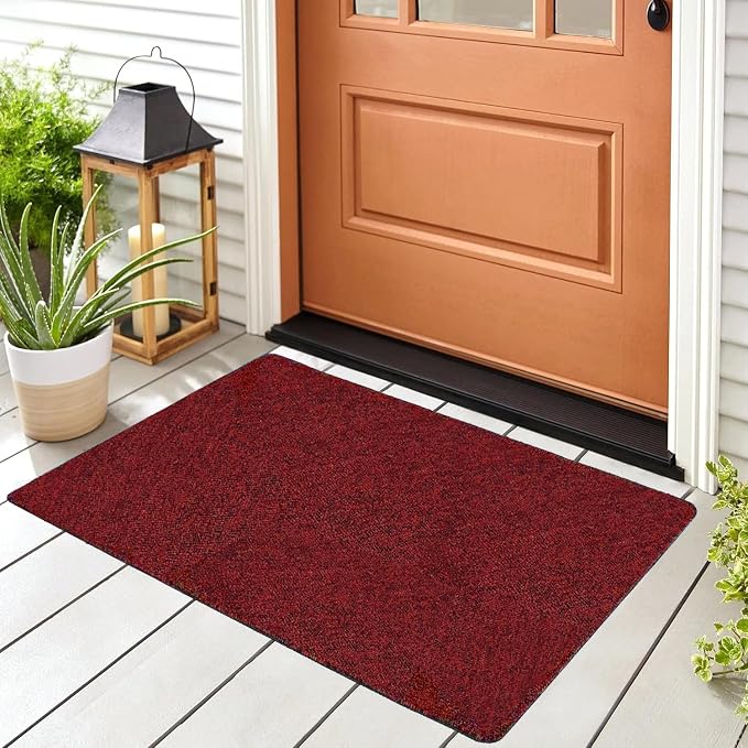 Thin Indoor Doormat Entryway Mats Front Porch Doormats, Non-Slip Dirt-Resistant by Neiza