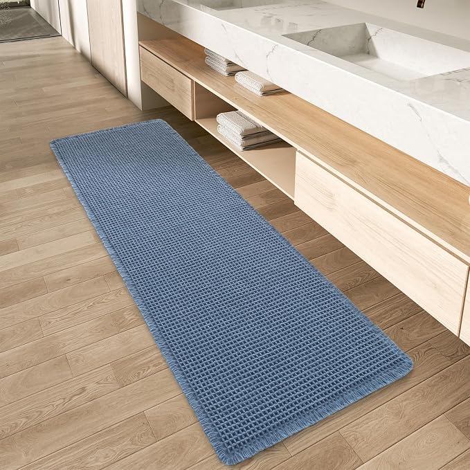 AMOAMI Upgraded Waffle Runner Rug Super Absorbent Non Slip Bath Mats by AMOAMI