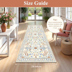 Yamaziot Washable Runner Rug 2x6 – Non Slip Boho Floral Hallway Runner Rug - Image 2